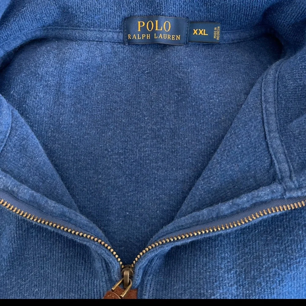 🎉Host Pick🎉Polo Ralph Lauren Men’s Royal Blue Quarter Zip Sweater Size XXL - Picture 6 of 11